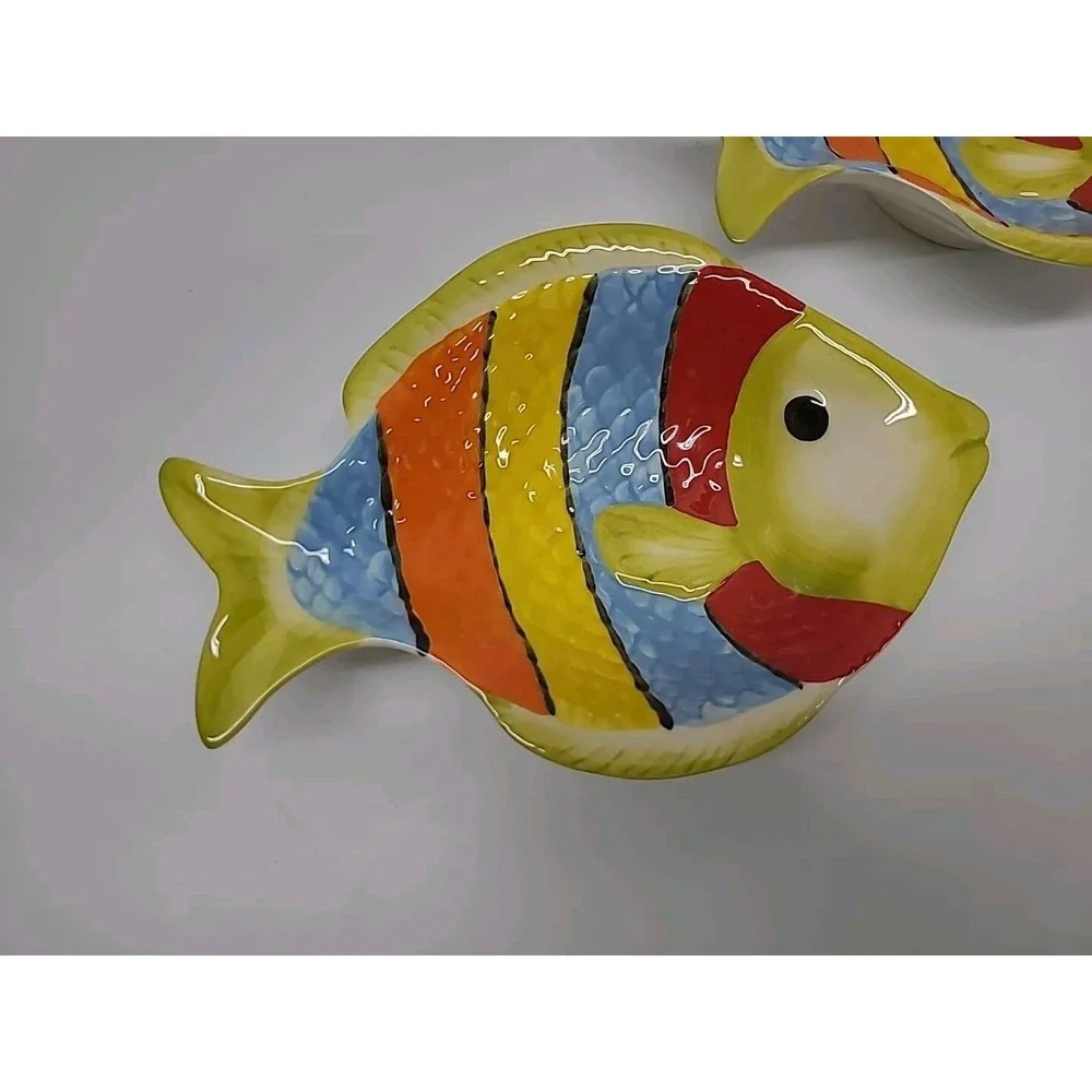 (2) Pier 1 Imports Fish Bowl Dish 7